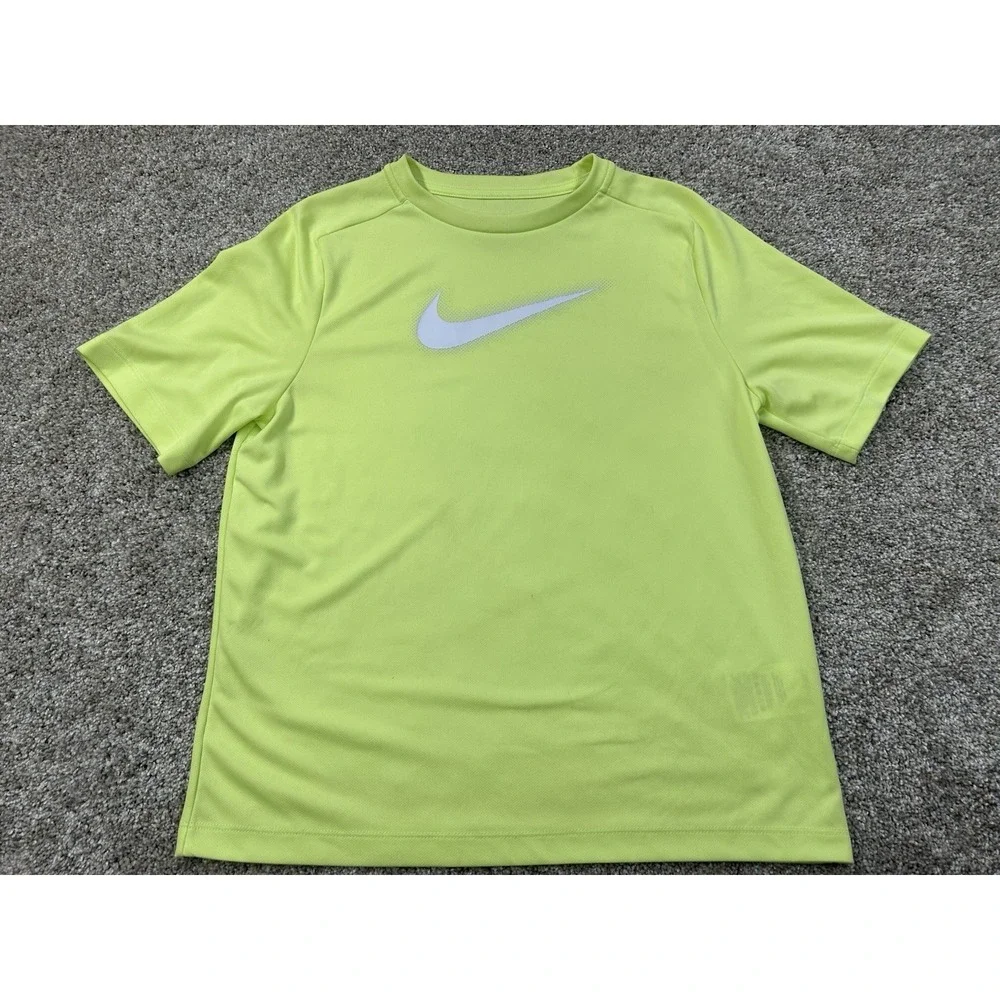 Nike Dri-Fit Children's Active Short Sleeve Shirt Size XL Lemon Twist Yellow‎
